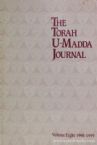 The Torah U-Madda Journal Vol. 8 (1998-1999)
